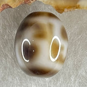 Natural Powerful Tibetan Old Oily Agate 4 Nectar Vessel Dzi Bead Heavenly Master (Tian Zhu) 花蜜容器天珠 2.63g 14.1 by 11.3mm - Huangs Jadeite and Jewelry Pte Ltd