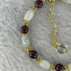 Almandine Garnet Bracelet 9.82g Oval 8.1 by 5.7 mm 7 Pcs Round 6.0mm 7 Beads - Huangs Jadeite and Jewelry Pte Ltd