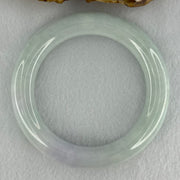 Type A Light Blueish Green and Lavender Jadeite Bangle Internal Diameter 56.7mm 82.96g 13.0 by 11.8mm (Close to Perfect) - Huangs Jadeite and Jewelry Pte Ltd