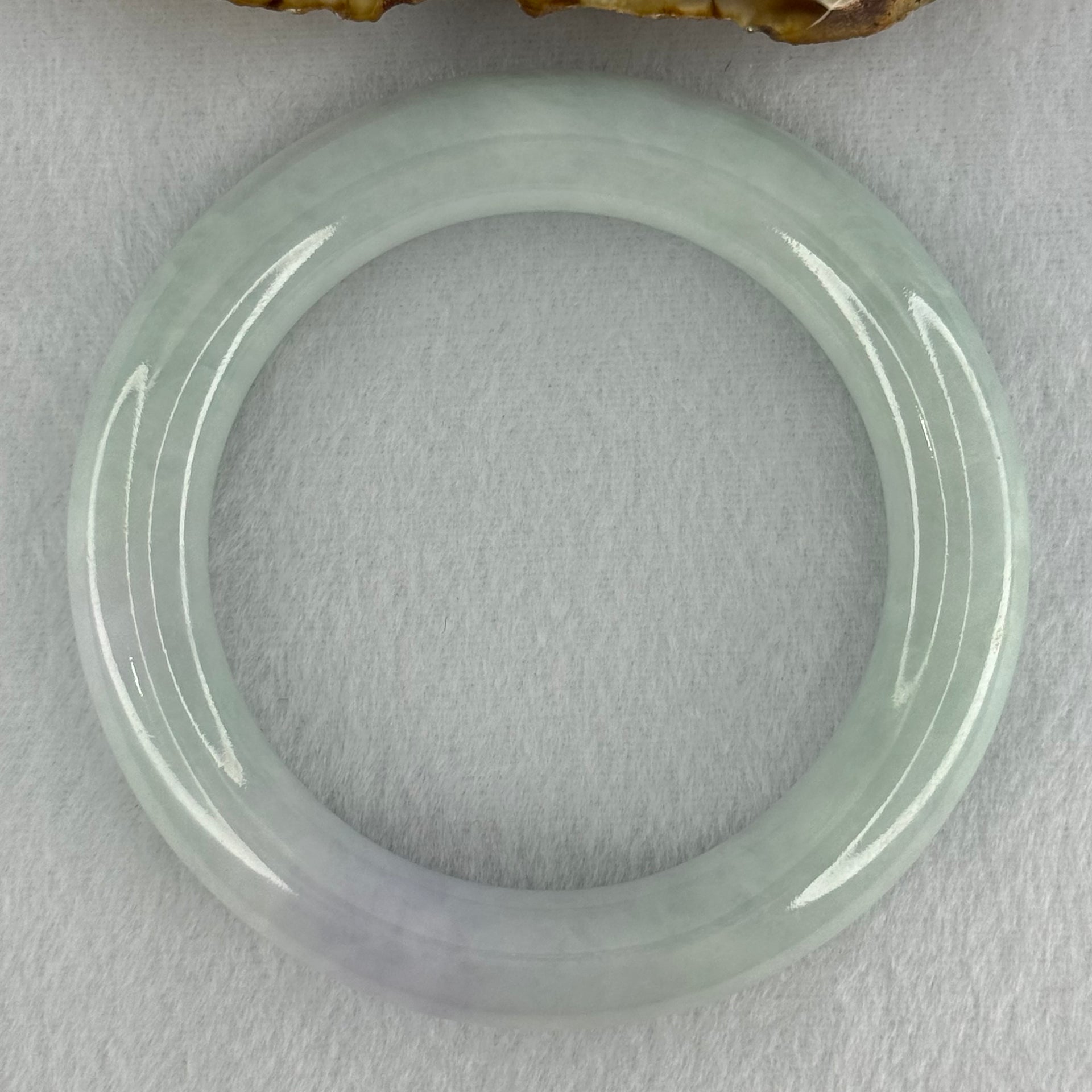 Type A Light Blueish Green and Lavender Jadeite Bangle Internal Diameter 56.7mm 82.96g 13.0 by 11.8mm (Close to Perfect) - Huangs Jadeite and Jewelry Pte Ltd