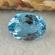Natural Sky Blue Topaz Oval Shape 9.49ct 14.8 by 11.2 by 7.2mm - Huangs Jadeite and Jewelry Pte Ltd