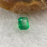 Natural Colombia Green Emerald (Beryl) Cut-Cornered Rectangular step cut 0.51ct 4.8 by 4.5 by 3.3mm - Huangs Jadeite and Jewelry Pte Ltd