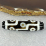 Natural Powerful Tibetan Old Oily Agate 9 Eyes Dzi Bead Heavenly Master (Tian Zhu) 九眼天诛 13.09g 48.9 by 13.0mm - Huangs Jadeite and Jewelry Pte Ltd