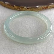 Natural Light Green Agate Bangle 27.77g Internal Diameter57.8mm 8.0 by 8.0mm (Perfect) - Huangs Jadeite and Jewelry Pte Ltd