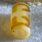 Natural Powerful Tibetan Old Oily Agate Patina Guiren Tairen Human Dzi Bead Totem Amulet Heavenly Master (Tian Zhu) 贵人天诛 4.93g 20.0 by 11.9mm - Huangs Jadeite and Jewelry Pte Ltd