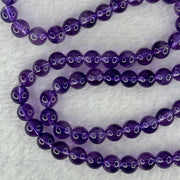 Good Grade Natural Amethyst Necklace 39.71g 52cm 7.3 by 79 Beads - Huangs Jadeite and Jewelry Pte Ltd