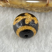 Natural Powerful Tibetan Old Oily Agate Patina Guiren Tairen Human Dzi Bead Totem Amulet Heavenly Master (Tian Zhu) 贵人天诛 15.3g 10.4 by 10.6mm - Huangs Jadeite and Jewelry Pte Ltd