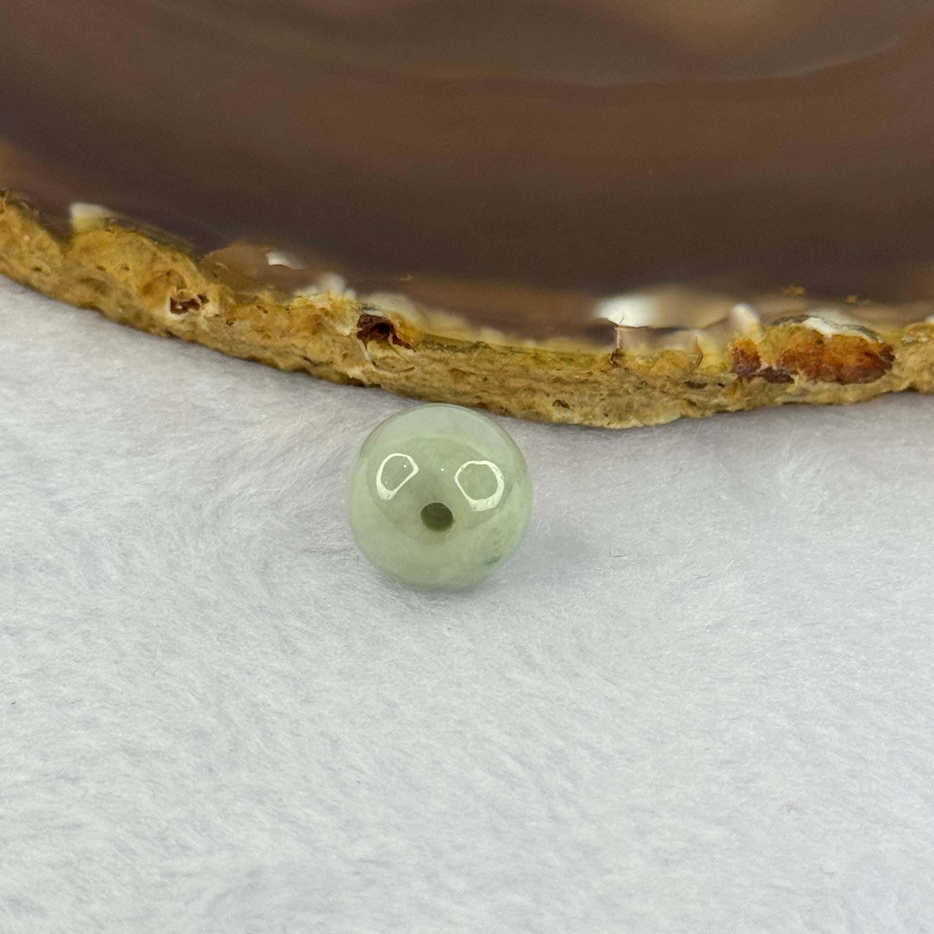 Type A Sky Blue Jadeite Bead for Bracelet/Necklace/Earrings/Ring 4.03g 13.4mm - Huangs Jadeite and Jewelry Pte Ltd