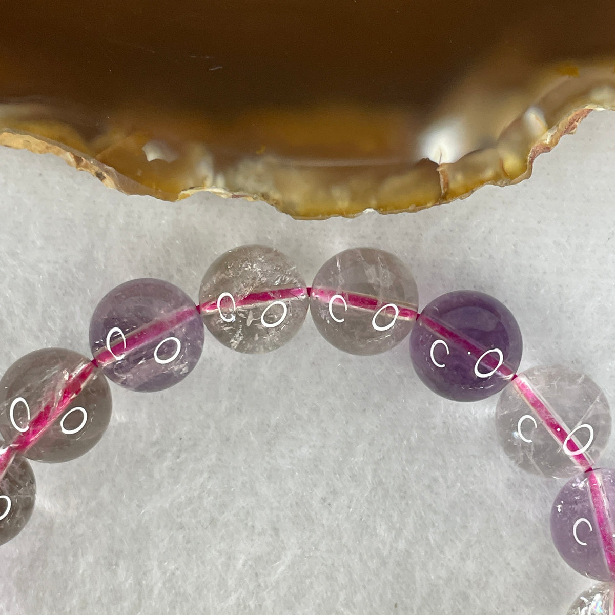 Certified Entry-Grade Natural Super 7 Crystal Beads Bracelet | Bold High-Mass Showcase Strand | Authentic Sacred Seven Multi-Mineral Inclusions Quartz Spiritual Catalyst & Auric Shield Bracelet (32.24g | 16.5cm Length | 10.8mm | 19 Beads)