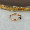 Natural Blue Sapphire in 925 Sliver Rose Gold Color Ring (Adjustable Size) 1.69g 6.7 by 4.9 by 3.5mm - Huangs Jadeite and Jewelry Pte Ltd