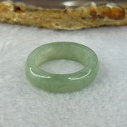 Type A Semi Icy Green Jadeite Ring 4.08g 6.1 by 3.5mm US7.25 HK16 - Huangs Jadeite and Jewelry Pte Ltd