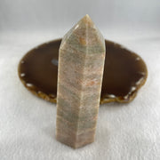 Natural Grey Orange Calcite Quartz Tower Display 180.49g 101.4 by 36.5 by 32.1mm - Huangs Jadeite and Jewelry Pte Ltd