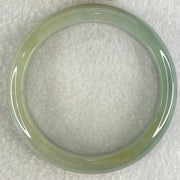 Type A Blueish Green with Brown Patches Jadeite Bangle 50.88g Internal Diameter 54.8mm 13.2 by 7.5mm (Close to Perfect) - Huangs Jadeite and Jewelry Pte Ltd