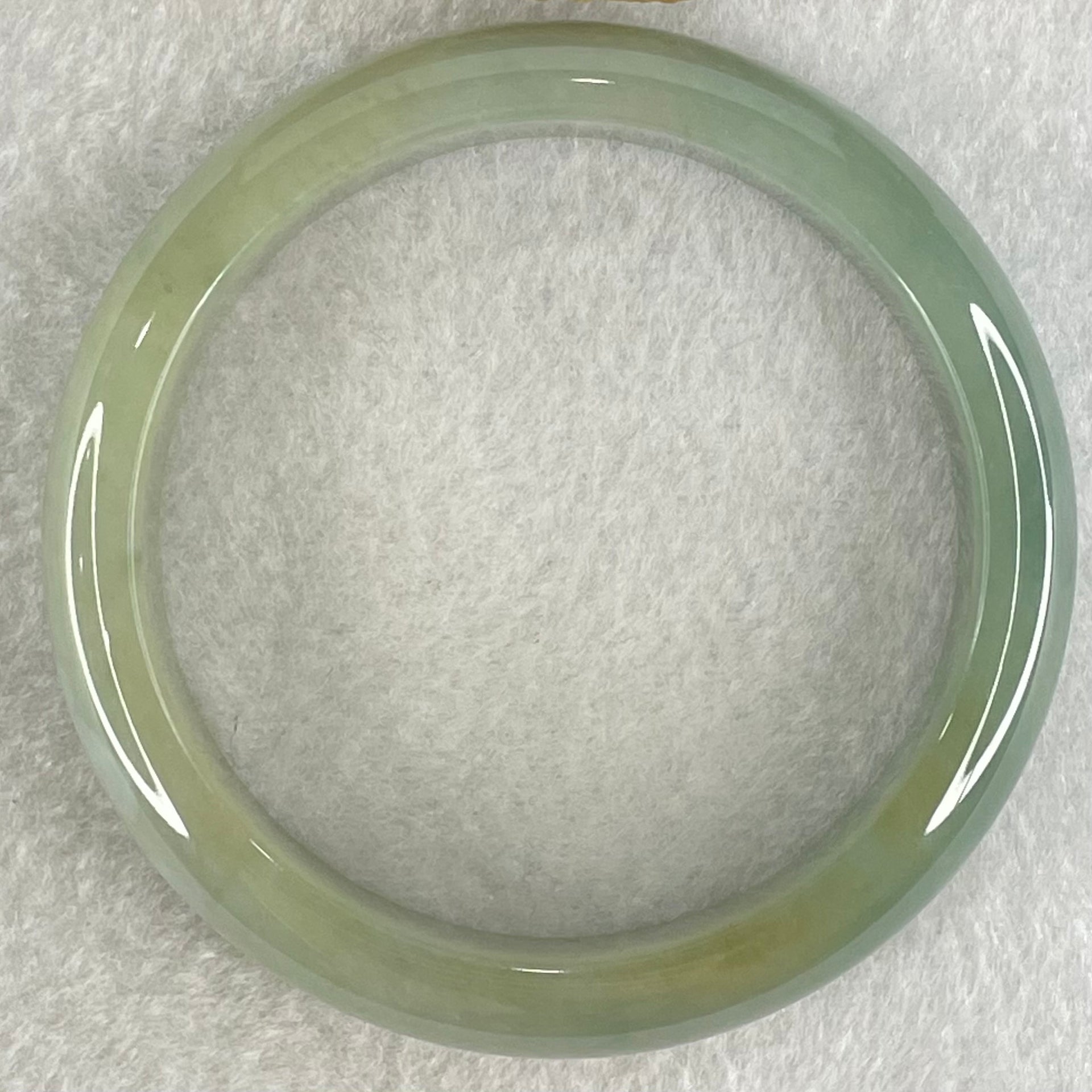 Type A Blueish Green with Brown Patches Jadeite Bangle 50.88g Internal Diameter 54.8mm 13.2 by 7.5mm (Close to Perfect) - Huangs Jadeite and Jewelry Pte Ltd