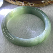 Natural Type A Jelly Green Jadeite Bangle 47.56g Inner Diameter 52.8mm 12.2 by 7.8mm (External and Internal Lines) - Huangs Jadeite and Jewelry Pte Ltd