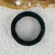 Type A Icy Fully Translucent Black Jadeite Ring 7.54g 7.4 by 4.3mm US10 HK22.3 (Perfect) - Huangs Jadeite and Jewelry Pte Ltd
