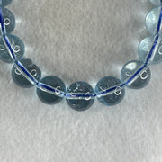 Good Grade Natural Blue Topaz Beads Bracelet 43.74g 16.5cm 10.9mm 19 Beads - Huangs Jadeite and Jewelry Pte Ltd