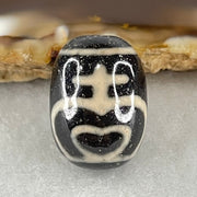 Natural Powerful Tibetan Old Oily Agate Double Nectar Vessel Dzi Bead Heavenly Master (Tian Zhu) 花蜜容器眼天珠 4.56g 17.8 by 13.1mm - Huangs Jadeite and Jewelry Pte Ltd