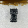 Type A Opaque Black Omphasite Jadeite Tiger Pendant A货墨翠老虎牌 18.58g 30.1 by 18.9 by 17.9 mm - Huangs Jadeite and Jewelry Pte Ltd