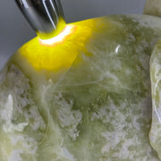 Natural Serpentine White and Green Patches Elephant Display 6,599.3g 280.0 by 96.0 by 275.0mm - Huangs Jadeite and Jewelry Pte Ltd