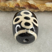 Natural Powerful Tibetan Old Oily Agate 5 Eyes Lightning Dzi Bead Heavenly Master (Tian Zhu) 五眼闪电天珠 4.84g 17.6 by 13.4mm - Huangs Jadeite and Jewelry Pte Ltd