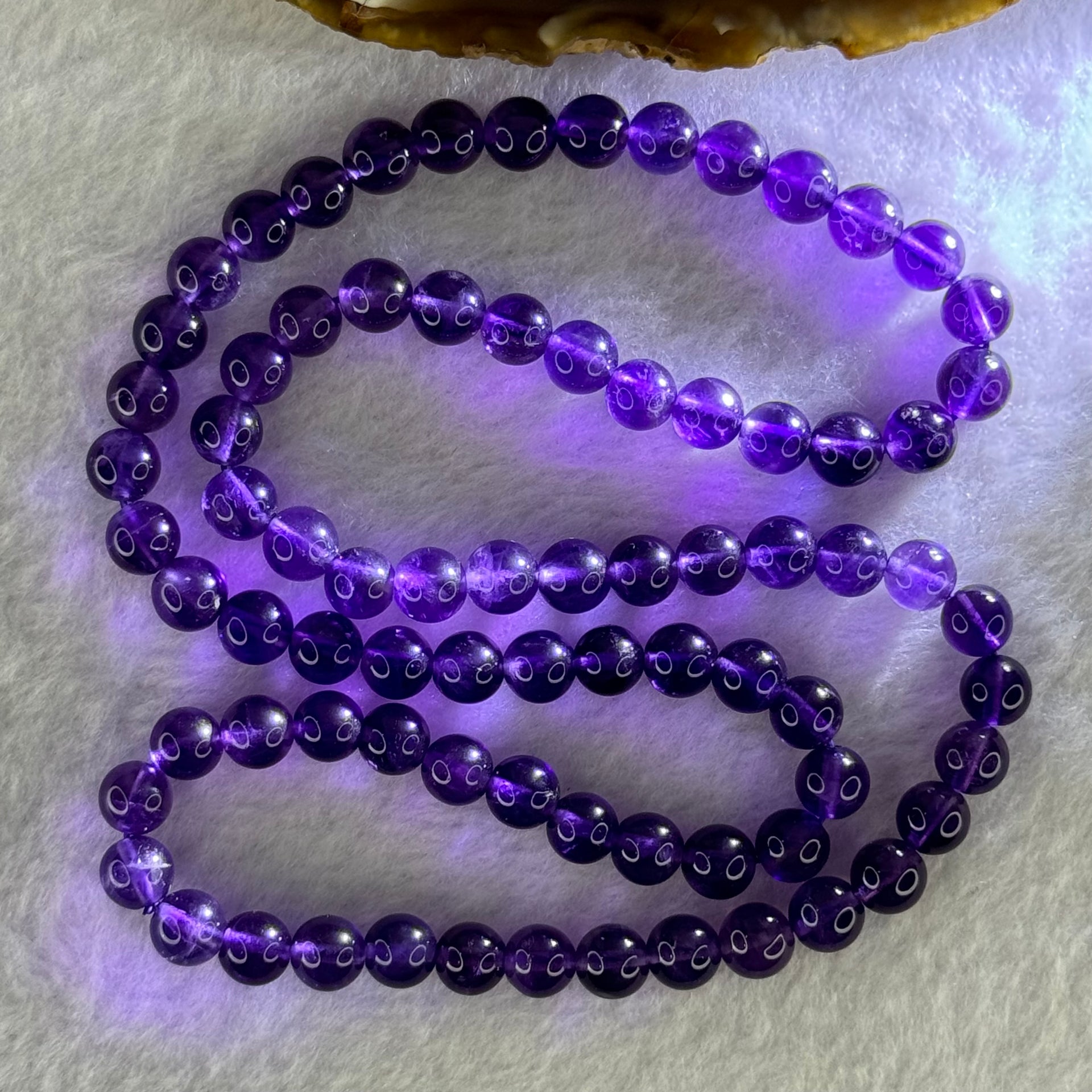 Good Grade Natural Amethyst Necklace 39.39g 52cm 7.2mm 79 Beads - Huangs Jadeite and Jewelry Pte Ltd