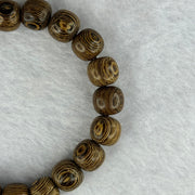 Natural Wenge Wooden Beads Bracelets 天然鸡翅木手链 9.35g 16.5cm 9.9mm 21 Beads - Huangs Jadeite and Jewelry Pte Ltd