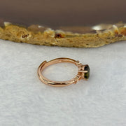 Natural Elbaite Tourmaline in 925 Sliver Ring in Rose Gold Color (Adjustable Size) 1.77g 5.2 by 4.9 by 3.9mm - Huangs Jadeite and Jewelry Pte Ltd