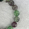 Natural Green and Purple Fluorite Beads Bracelet 49.30g 12.0mm 17 Beads - Huangs Jadeite and Jewelry Pte Ltd
