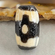 Natural Powerful Tibetan Old Oily Agate 3 Eyes Dzi Bead Heavenly Master (Tian Zhu) 三眼天诛 3.17g 18.5 by 10.3mm - Huangs Jadeite and Jewelry Pte Ltd