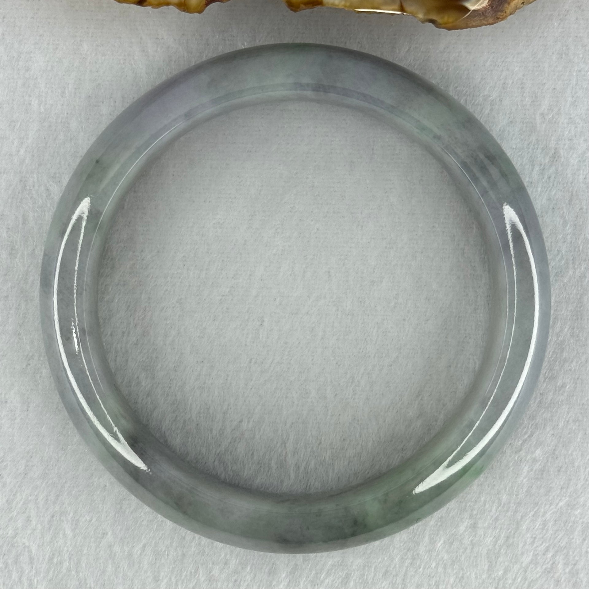 Type A Grey Wuji with Lavender and Green Jadeite Bangle Internal Diameter 56.2mm 61.48g 15.4 by 8.5mm (Slight Internal Lines) - Huangs Jadeite and Jewelry Pte Ltd