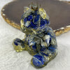 Acrylic with Natural Sodalite Bear Mini Display 126.49g 63.6 by 59.6 by 59.7mm - Huangs Jadeite and Jewelry Pte Ltd