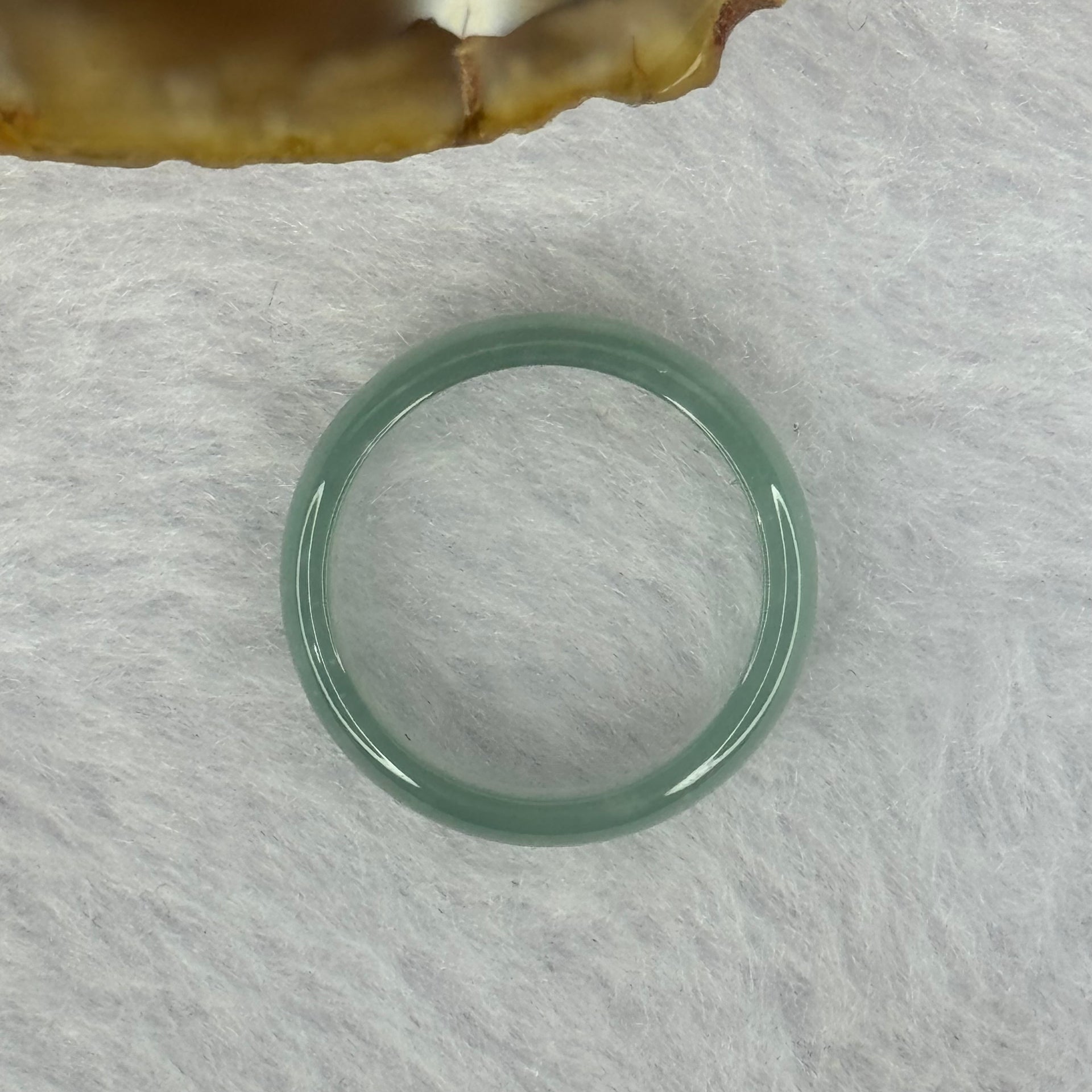Type A ICY Blueish Green Jadeite Ring 1.24g 4.2 by 2.1mm US4.5 HK9.5mm - Huangs Jadeite and Jewelry Pte Ltd