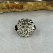 Natural Czech Republic Moldavite Meteorite Crystal in S925 Sliver Bracelet Charm 2.41g 15.1 by 11.9 by 9.3mm / 6.0 by 3.8 by 2.0mm - Huangs Jadeite and Jewelry Pte Ltd