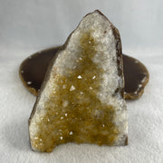 Natural Citrine Rough Irregular Shaped Display with Wooden Stand 719.31g 125.5 by 97.0 by 152.5mm - Huangs Jadeite and Jewelry Pte Ltd