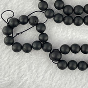 Natural Matt Black Gold King Amber Beads Necklace 天然黑金翁王琥珀项链 20.72g 72cm 6.9mm 108 Beads - Huangs Jadeite and Jewelry Pte Ltd