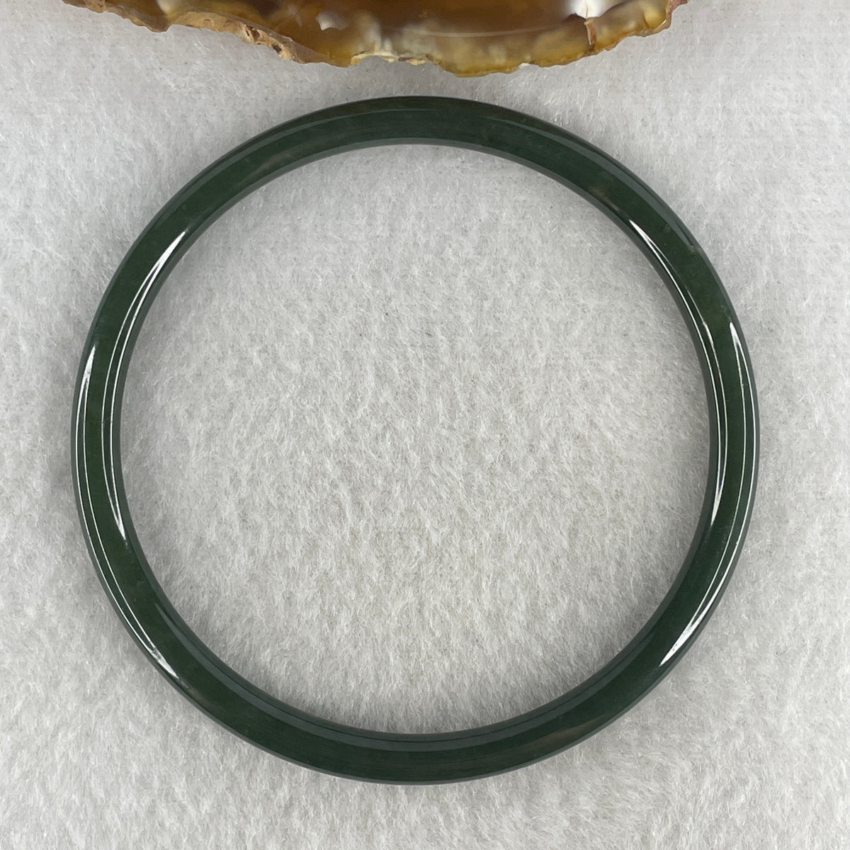 Natural Type A Green Jadeite Bangle | 62.1mm Inner Diameter (13.08g 5.0x5.1mm | Perfect Flawless Grade | Heart Harmony & Infinite Abundance) - Huangs Jadeite and Jewelry Pte Ltd