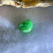 Type A Old Mine Full Green Jadeite Ruyi Charm Stone For Setting 0.35g 9.0 by 7.5 by 2.5mm - Huangs Jadeite and Jewelry Pte Ltd