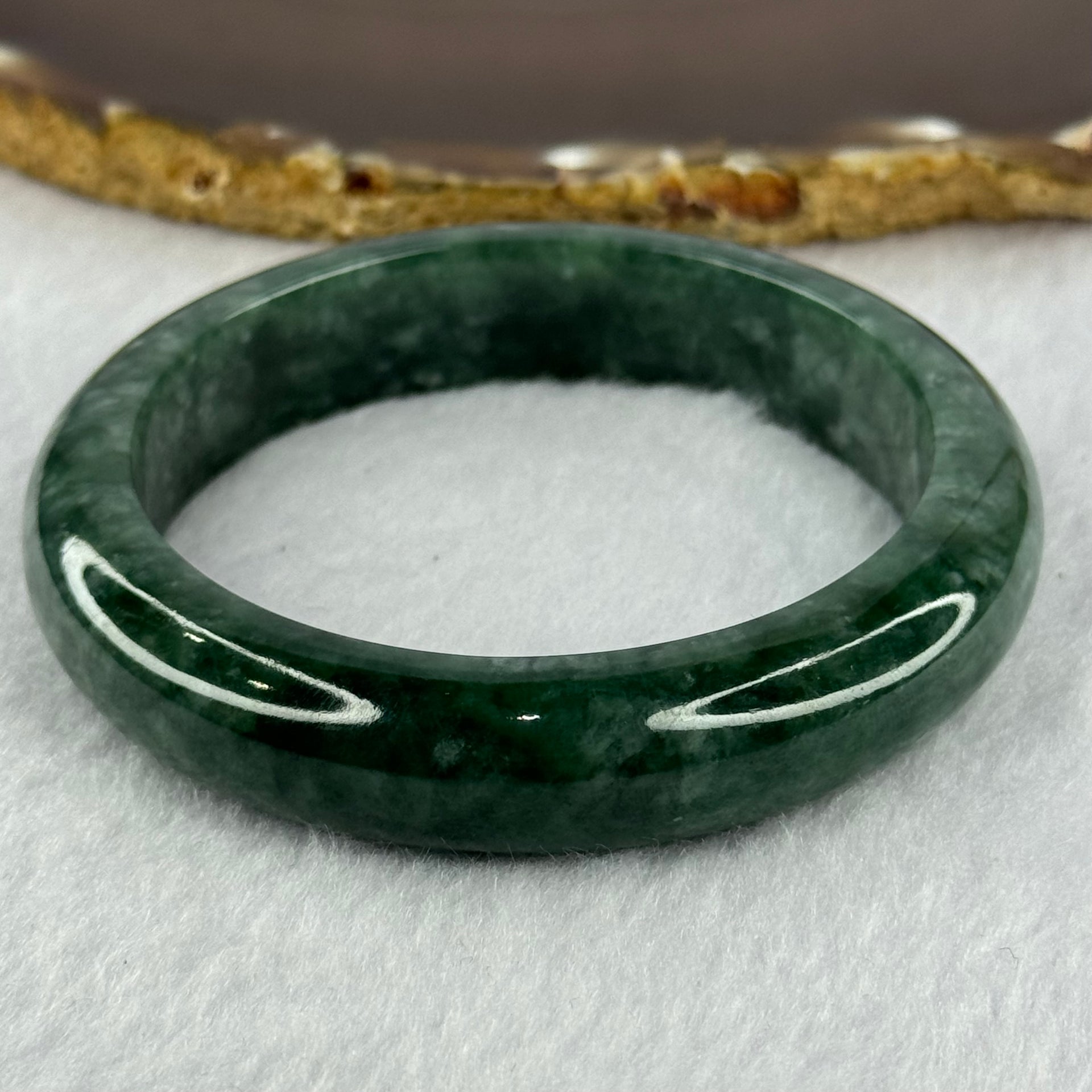 Type A Full Green Jadeite Bangle 74.55g Internal Diameter 59.1mm 14.3 by 10.4mm (Very Slight Internal Line) - Huangs Jadeite and Jewelry Pte Ltd