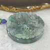 Grandmaster Certified Type A Semi Icy Sky Blue with Wuji Lavender with Black Patches Jadeite Phoenix and Flowers Pendent 71.76g 51.0 by 13.0 mm - Huangs Jadeite and Jewelry Pte Ltd