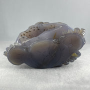 Natural Jelly Purpleish Wuji with White Agate with Crystal 3 Legged Toast Display 1,214.2g 155.0 by 90.0 by 100.0mm - Huangs Jadeite and Jewelry Pte Ltd