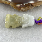 Natural Type A Brownish & Light Green Jadeite Darth Vader Charm | Imperial Galactic Sovereign & Protection (9.58g | 30.3 x 16.5 x 11.1mm) - Huangs Jadeite and Jewelry Pte Ltd