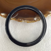 Natural Cats Eye Black Obsidian Bangle 53.73g Inner Diameter 58.3mm 11.6 by 12.2mm (Perfect) - Huangs Jadeite and Jewelry Pte Ltd