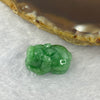 Type A Spicy Green on Blueish Green Jadeite Pixiu Pendent A货辣绿蓝绿色翡翠貔貅吊坠 4.59g 20.4 by 12.4 by 9.8 mm - Huangs Jadeite and Jewelry Pte Ltd