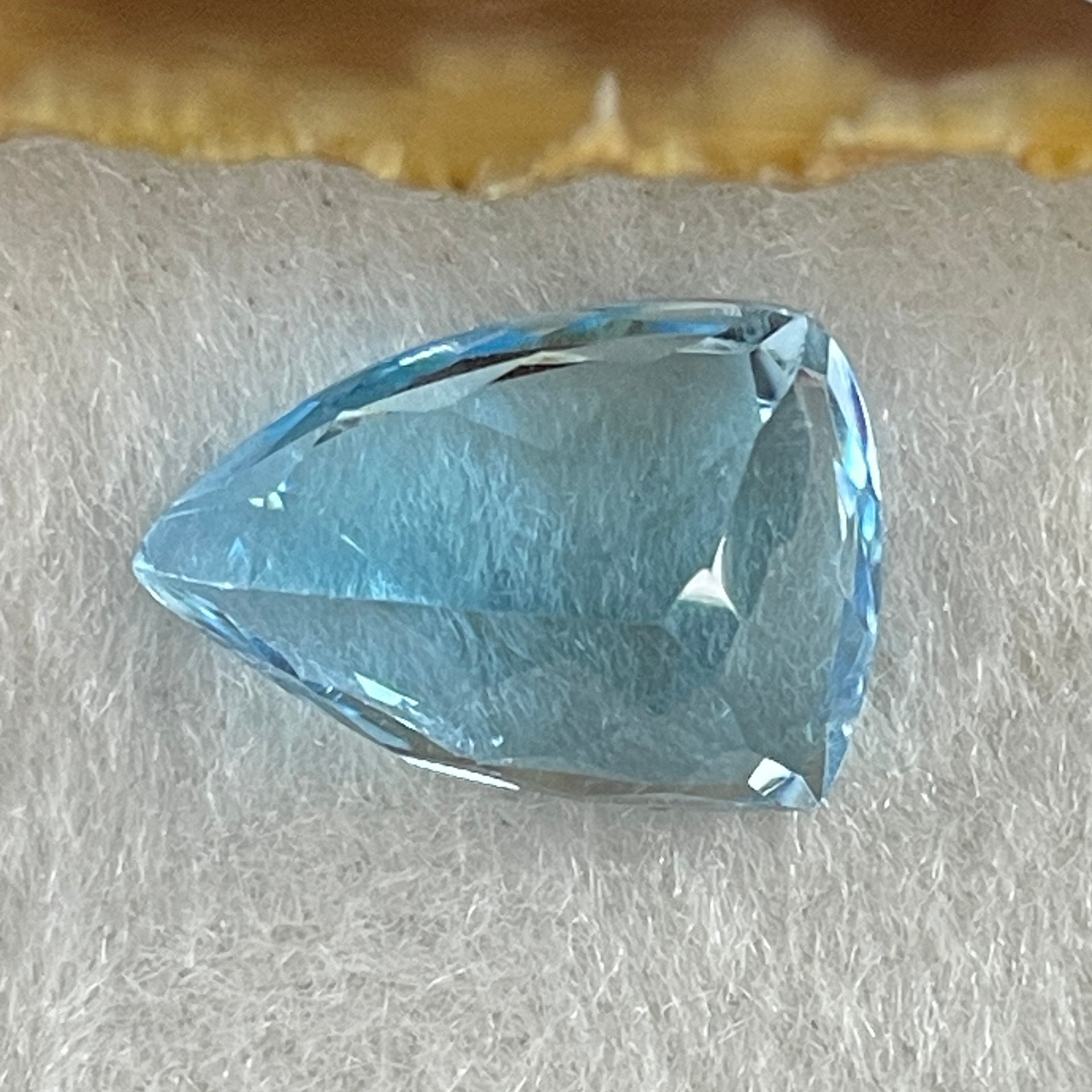 Natural Sky Blue Topaz Trillion Shape 7.69ct 14.4 by 10.2 by 6.9mm - Huangs Jadeite and Jewelry Pte Ltd