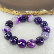 Dyed Agate Faceted Beads Bracelet 49.39g 17cm 13.8mm 14 Beads - Huangs Jadeite and Jewelry Pte Ltd