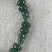 Natural Type A Blueish Green Jadeite Donut Shape Beads with Hulu Shape Charm with Icy Colorless Jadeite Hulu Charm Bracelet 11.79g 12cm 6.9mm 18 Beads Hulu 9.3 by 6.0mm 7 Pieces - Huangs Jadeite and Jewelry Pte Ltd
