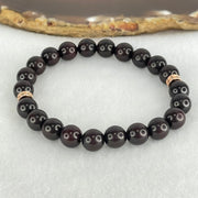 Natural Rosewood Beads Bracelet 8.03g 15.5cm 8.2mm 22 Beads - Huangs Jadeite and Jewelry Pte Ltd