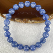 Natural Blue Kyanite Beads Bracelet 25.40g 15.5cm 8.9mm 22 Beads - Huangs Jadeite and Jewelry Pte Ltd