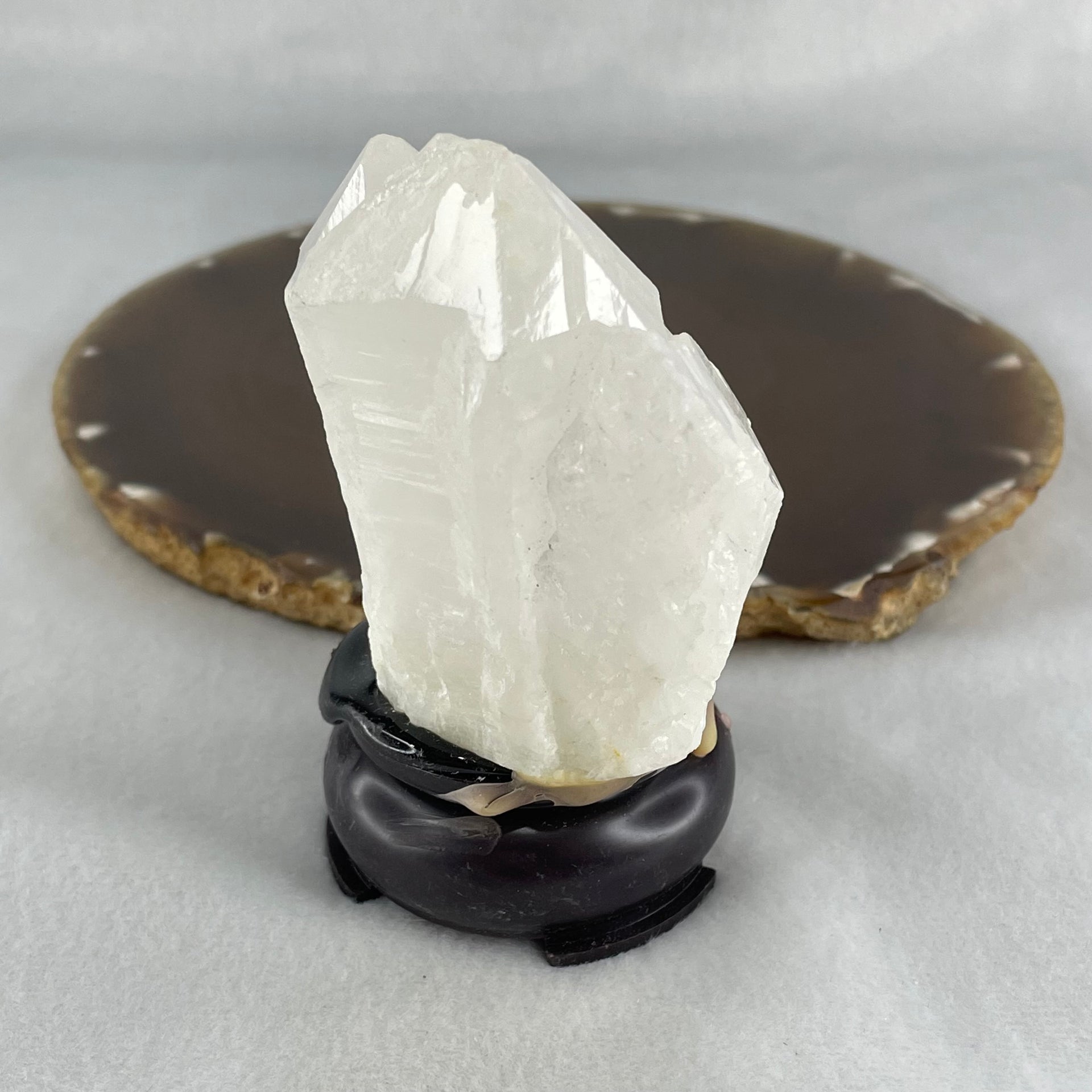 Natural Milky White Quartz Display 230.21g 63.1 by 48.2 by 87.6mm - Huangs Jadeite and Jewelry Pte Ltd